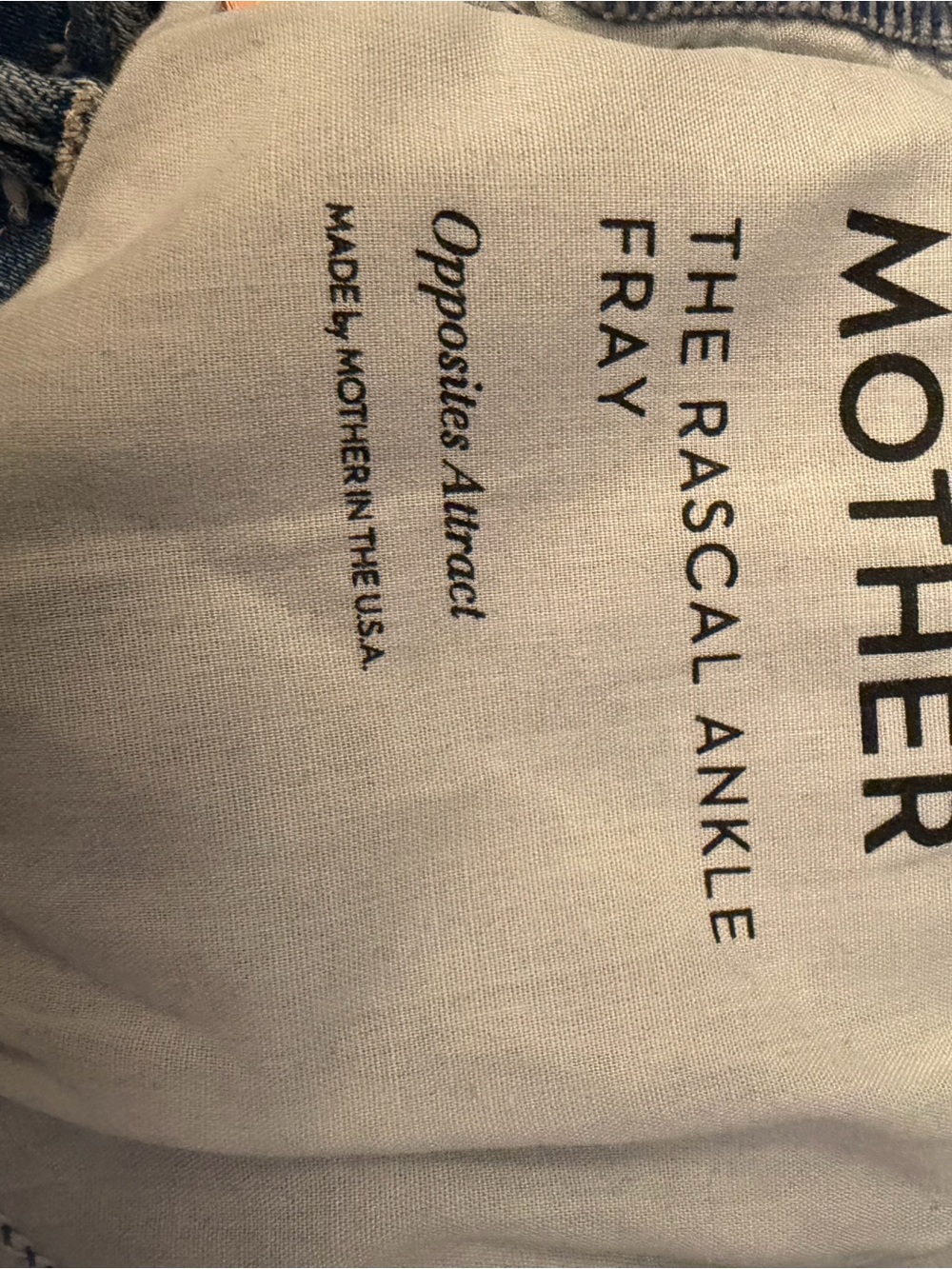 MOTHER Rascal Ankle Fray Opposites Attract - Picture 4 of 4